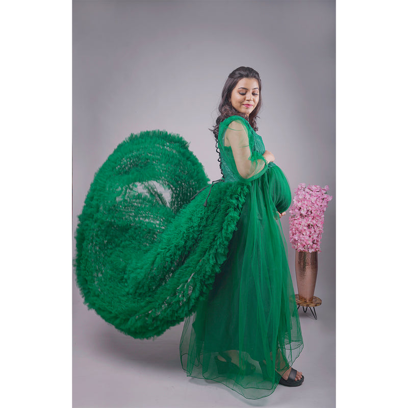 Emerald Isle - Maternity Photoshoot Rental Gown