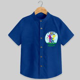 "Can't Keep Calm, Its IPL Season" Kids' Customisable Shirt - COBALT BLUE - 0 - 6 Months Old (Chest 23")