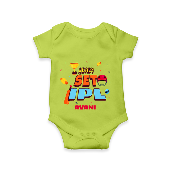 "Ready set IPL" Kids' Customisable Romper - LIME GREEN - 0 - 3 Months Old (Chest 16")