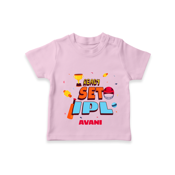 "Ready set IPL" Kids' Customisable T-Shirt - PINK - 0 - 5 Months Old (Chest 17")