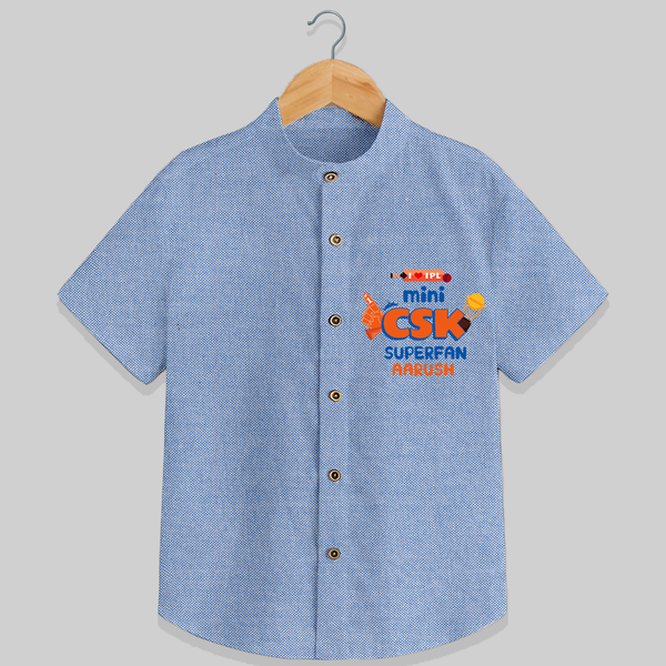 "Mini CSK Superfan" Kids' Customisable Shirt - BLUE CHAMBREY - 0 - 6 Months Old (Chest 23")