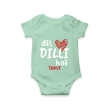 "Dil dilli Hai" Kids' Customisable Romper - MINT GREEN - 0 - 3 Months Old (Chest 16")
