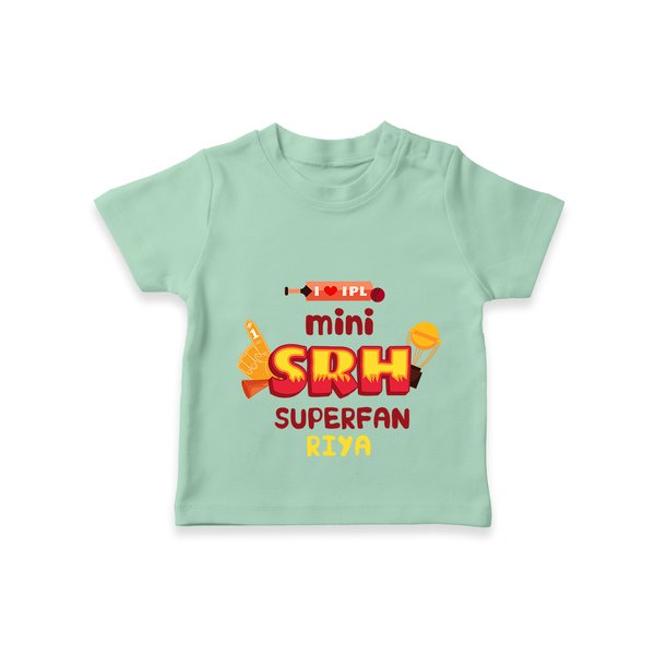 "Mini SRH SuperFan" Customisecd Tee - MINT GREEN - 0 - 5 Months Old (Chest 17")