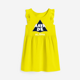 "AAVA DE" Kids' Customisable Frock - YELLOW - 0 - 6 Months Old (Chest 18")