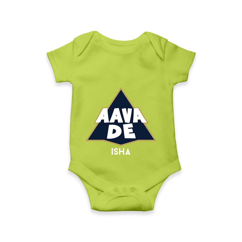 "AAVA DE" Kids' Customisable Romper - LIME GREEN - 0 - 3 Months Old (Chest 16")