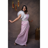 Pinky Promise Pleated Saree - With One Minute Saree Option